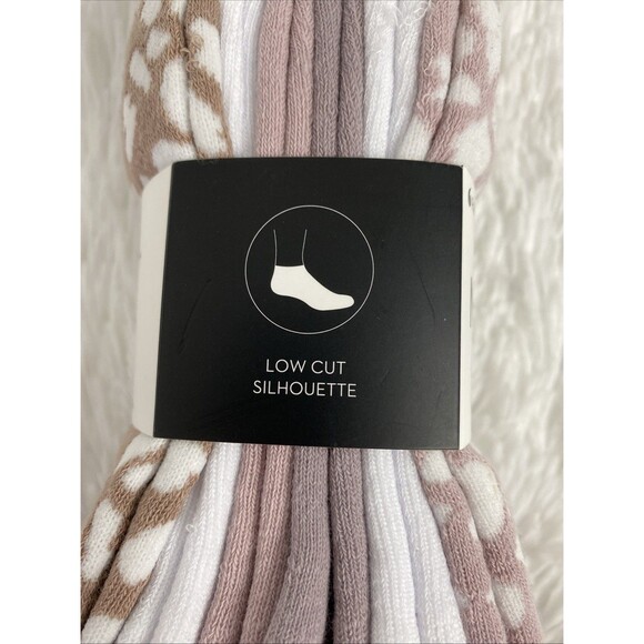 Nine West Low Cut Socks Women's 6 Pairs Terry Cushion Shoe Size 5-10 White Pink - Picture 7 of 7